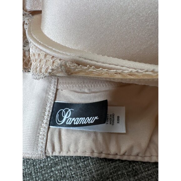 Paramour Racerback Lace Bra 32DD Lightly Lined Underwire Blush Pink - Picture 3 of 6